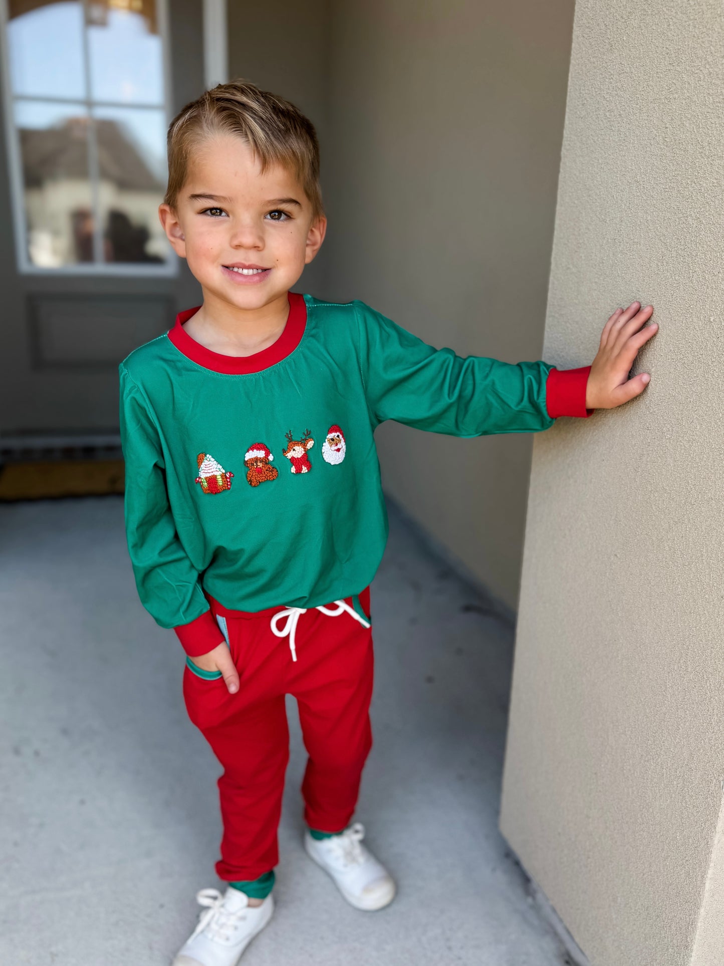 RTS - Christmas Eve Crew Boy Jogger Set