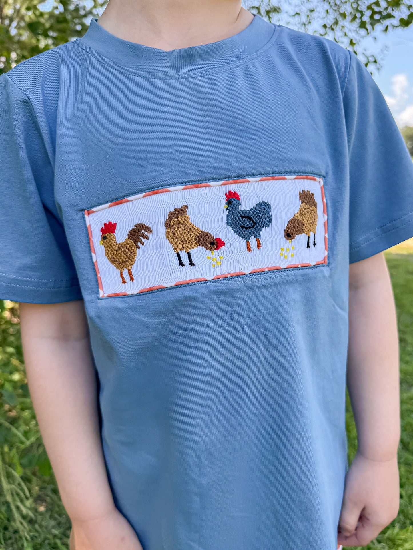 RTS - Smocked Chickens Boy Shortie Set