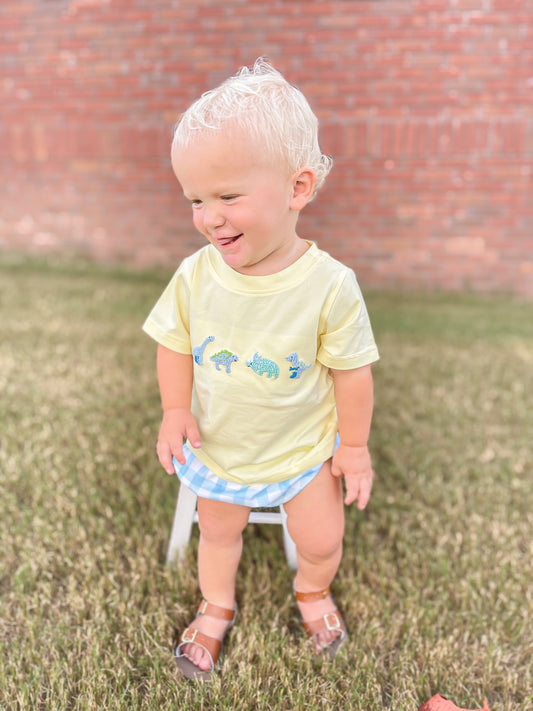 EXTRAS PRESALE - French Knot Dinos Boy Diaper Set