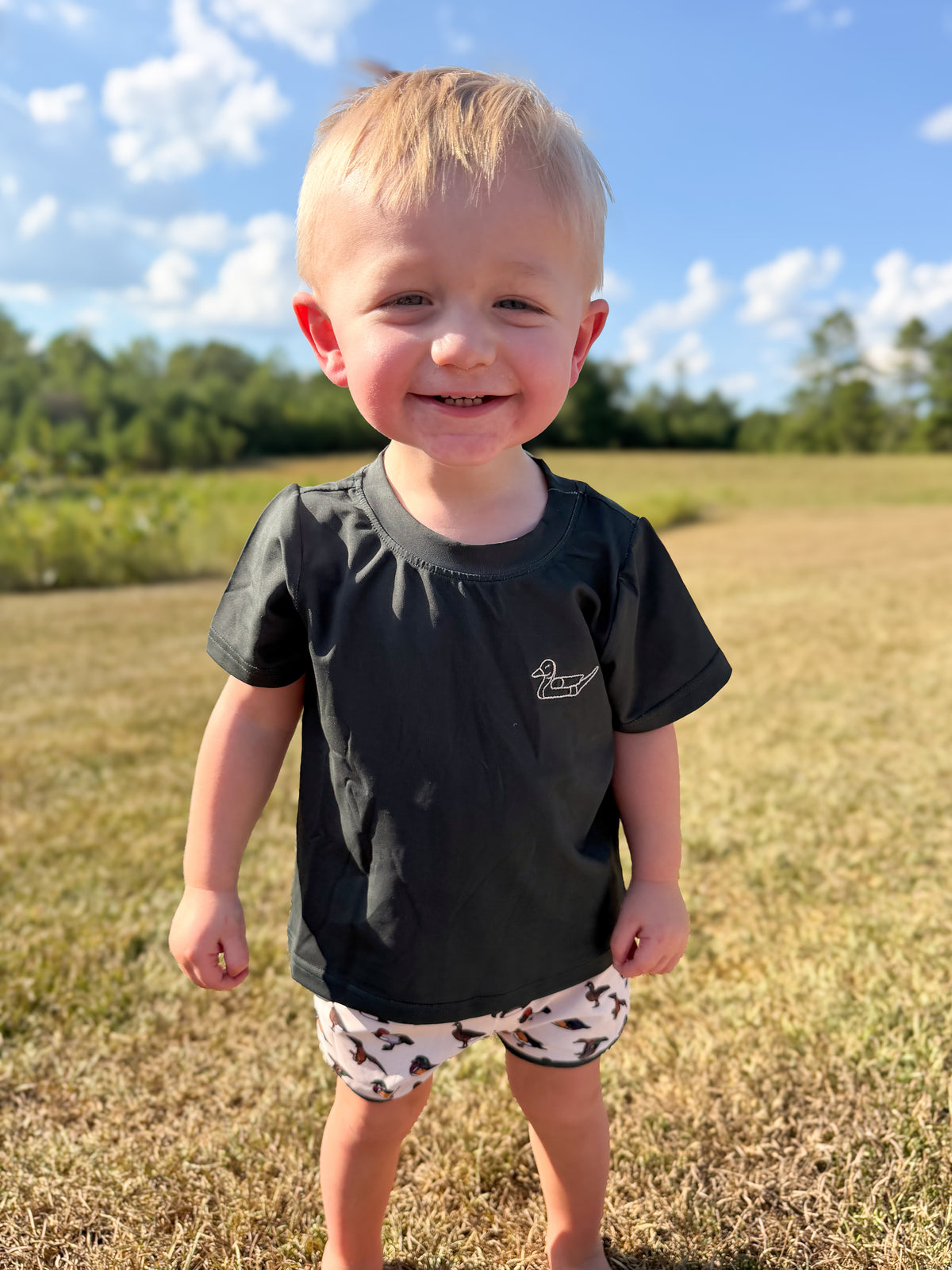 RTS - AUTUMN BASICS - Waterfowl Knits Boy Shortie Set