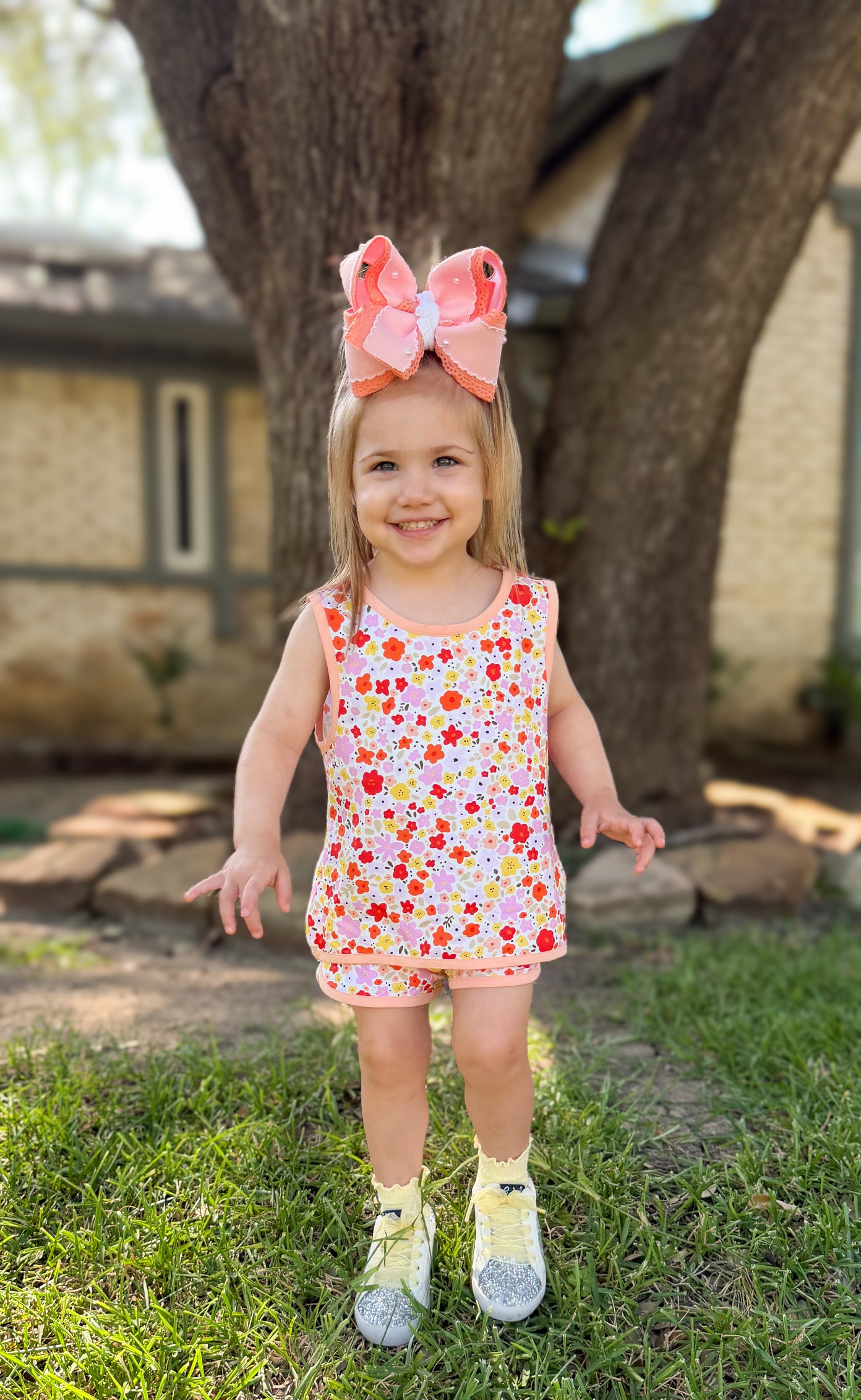 RTS - SUMMER PT 2 - Sherbert Floral Girl Loungewear Set