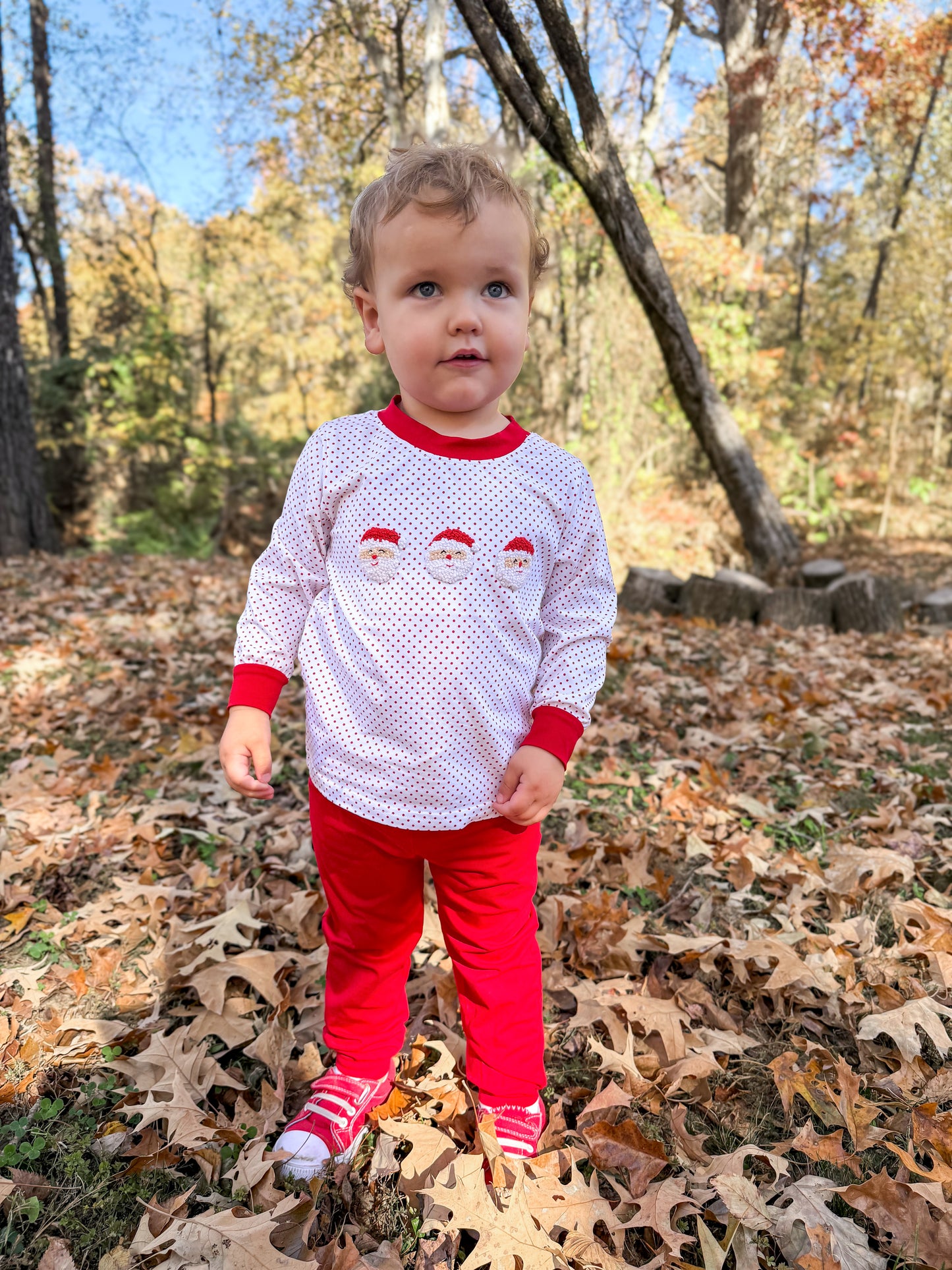 RTS - French Knot Santas Boy Jogger Set