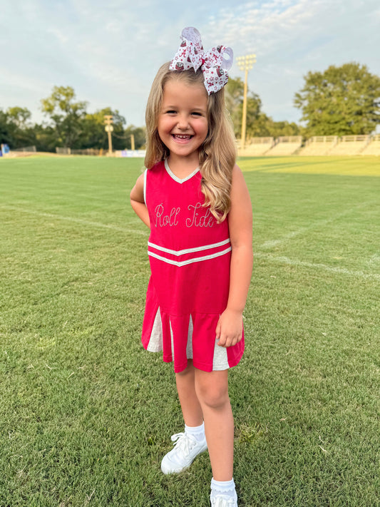 RTS - Gameday Gear Girl Dress - Crimson & Grey - ROLL TIDE