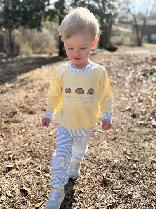 RTS - French Knot Rainbows Boy Jogger Set