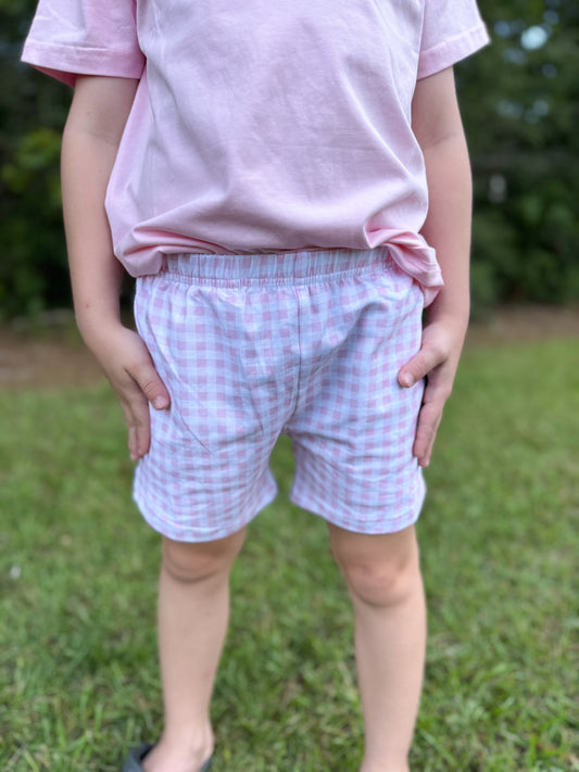 RTS - Mix/Match Basics - Pink Gingham Shorties