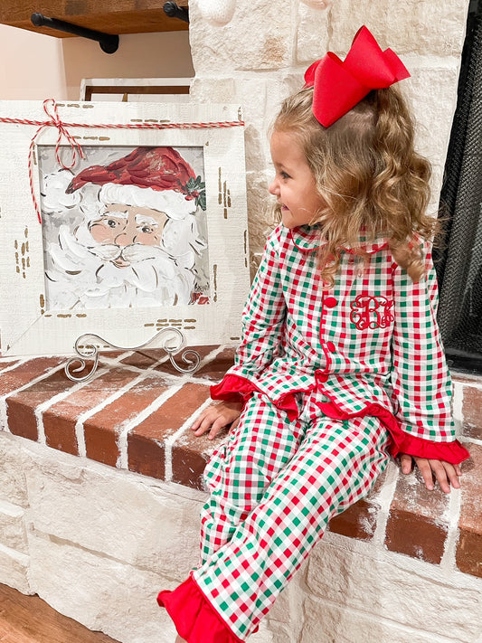 RTS - Merry & Bright Girl 2pc PJs - NO MONOGRAM