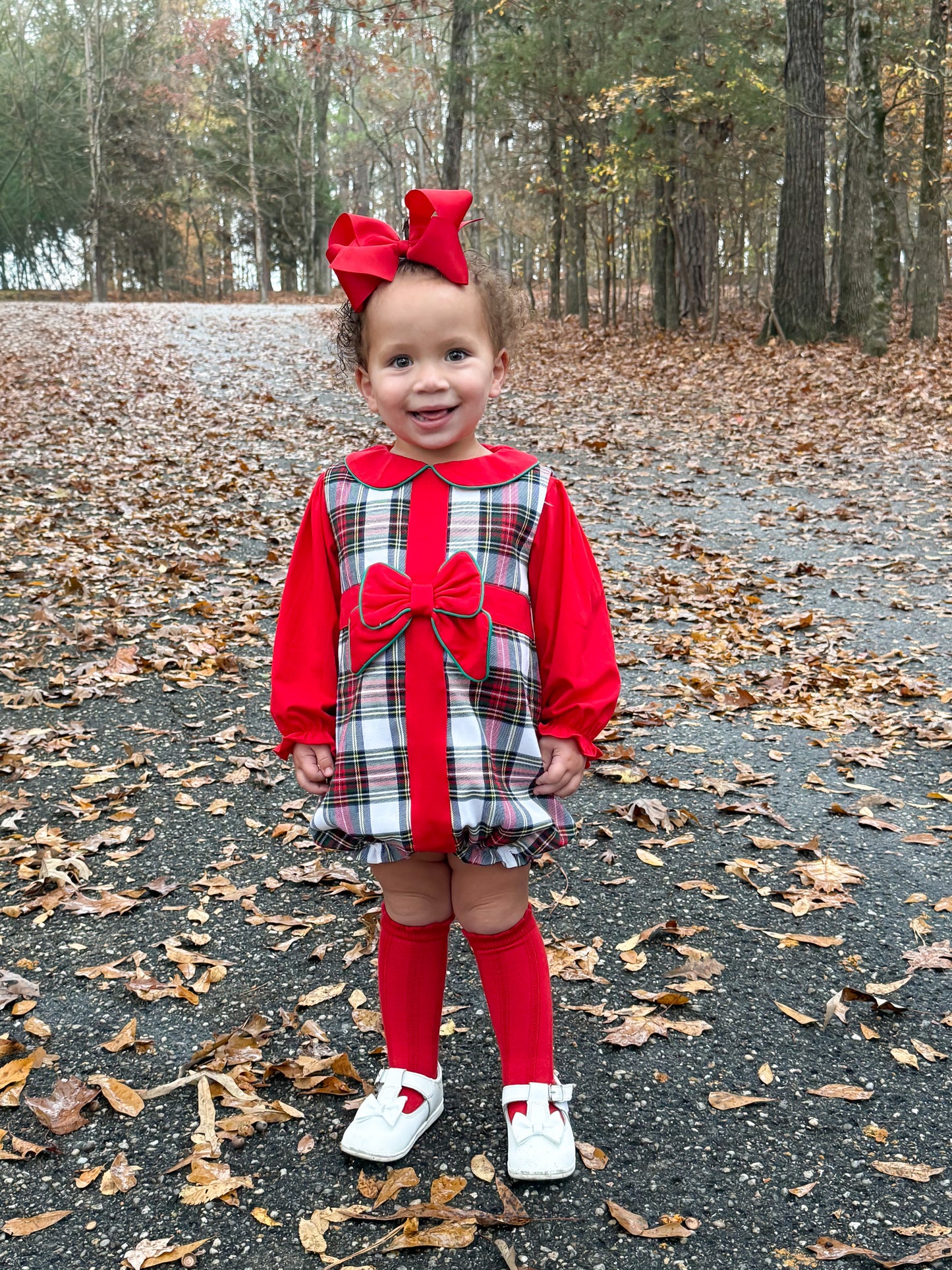 RTS - Wrapped In Plaid Girl Bubble - NO MONOGRAM