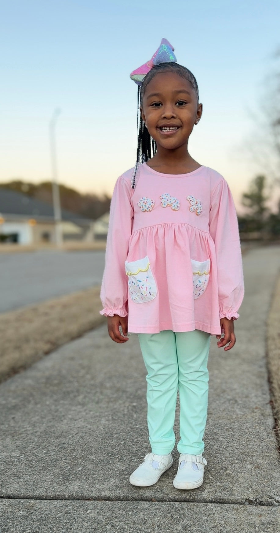 PREORDER 58: WINTER RERUNS - French Knot Animal Crackers Girl Pant Set