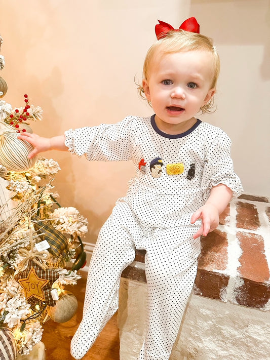 RTS - All Aboard PJs Girl Onesie