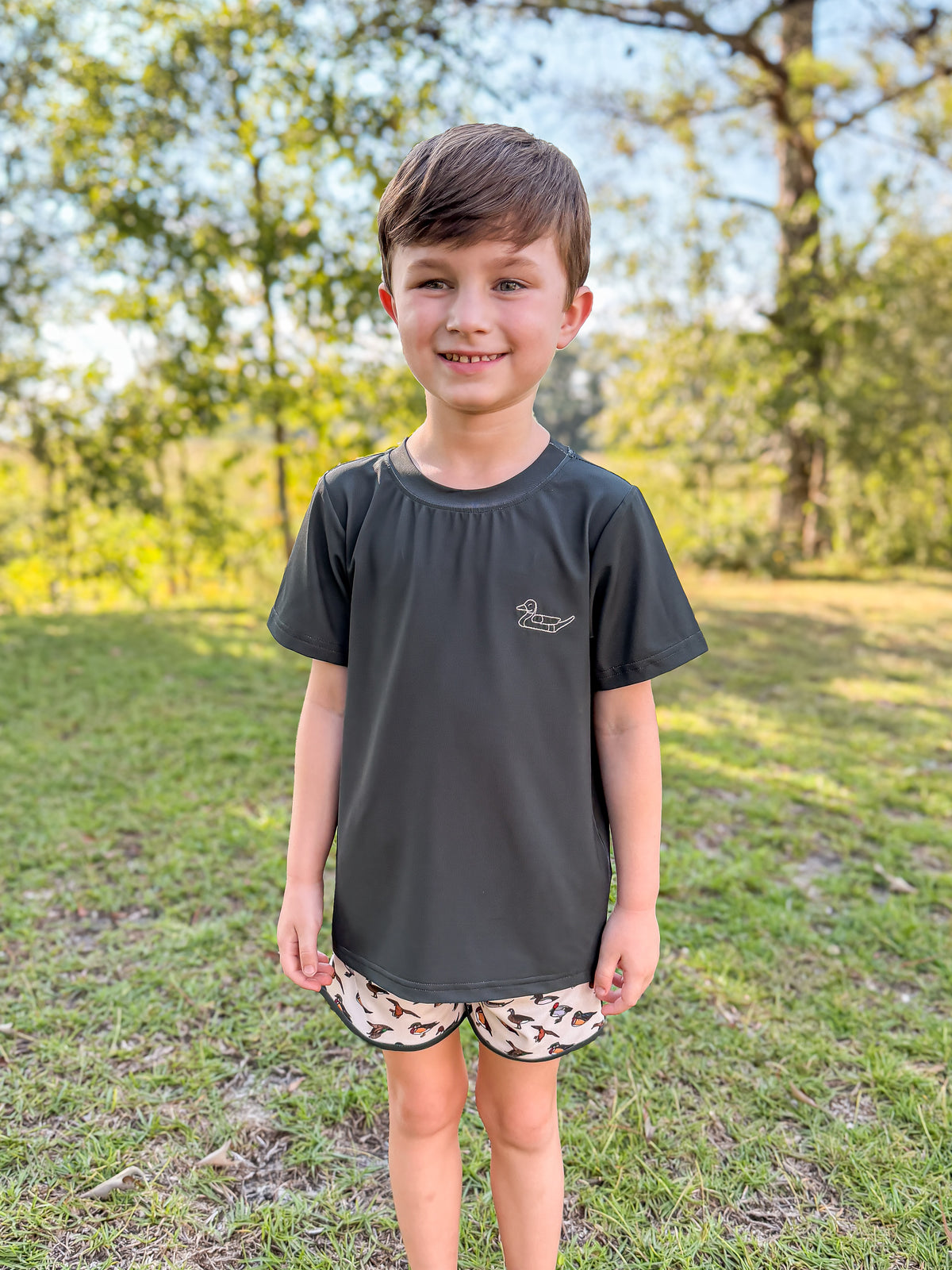 RTS - AUTUMN BASICS - Waterfowl Knits Boy Shortie Set
