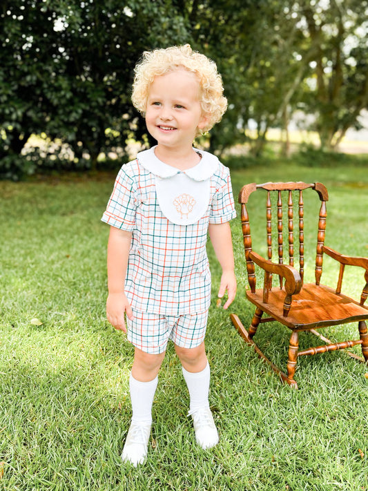 Fall Interchangeable Tabs Boy Short Set-NO MONOGRAM