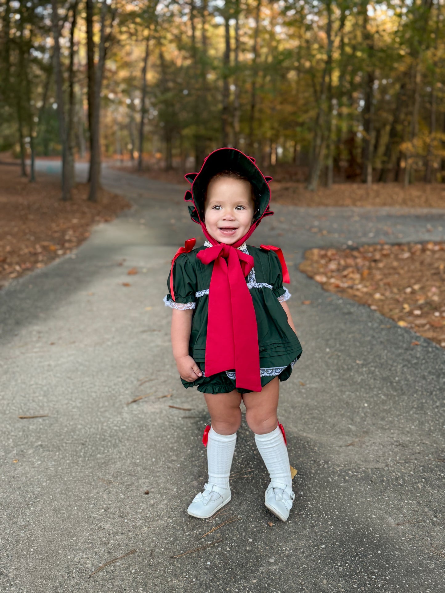 RTS - Christmas Cardinal Heirlooms Girl Bubble