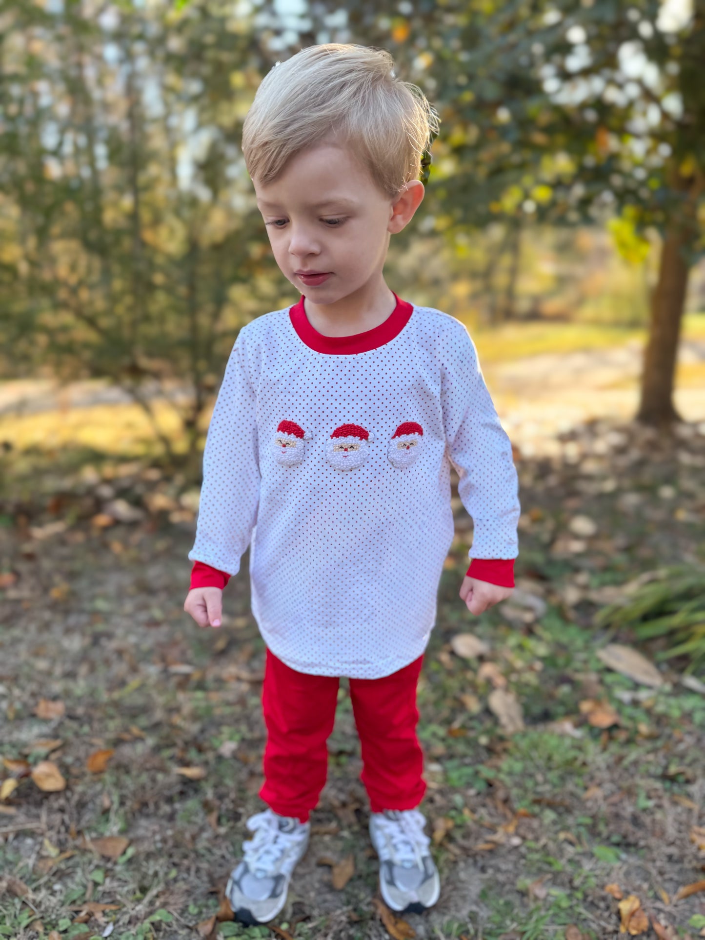 RTS - French Knot Santas Boy Jogger Set