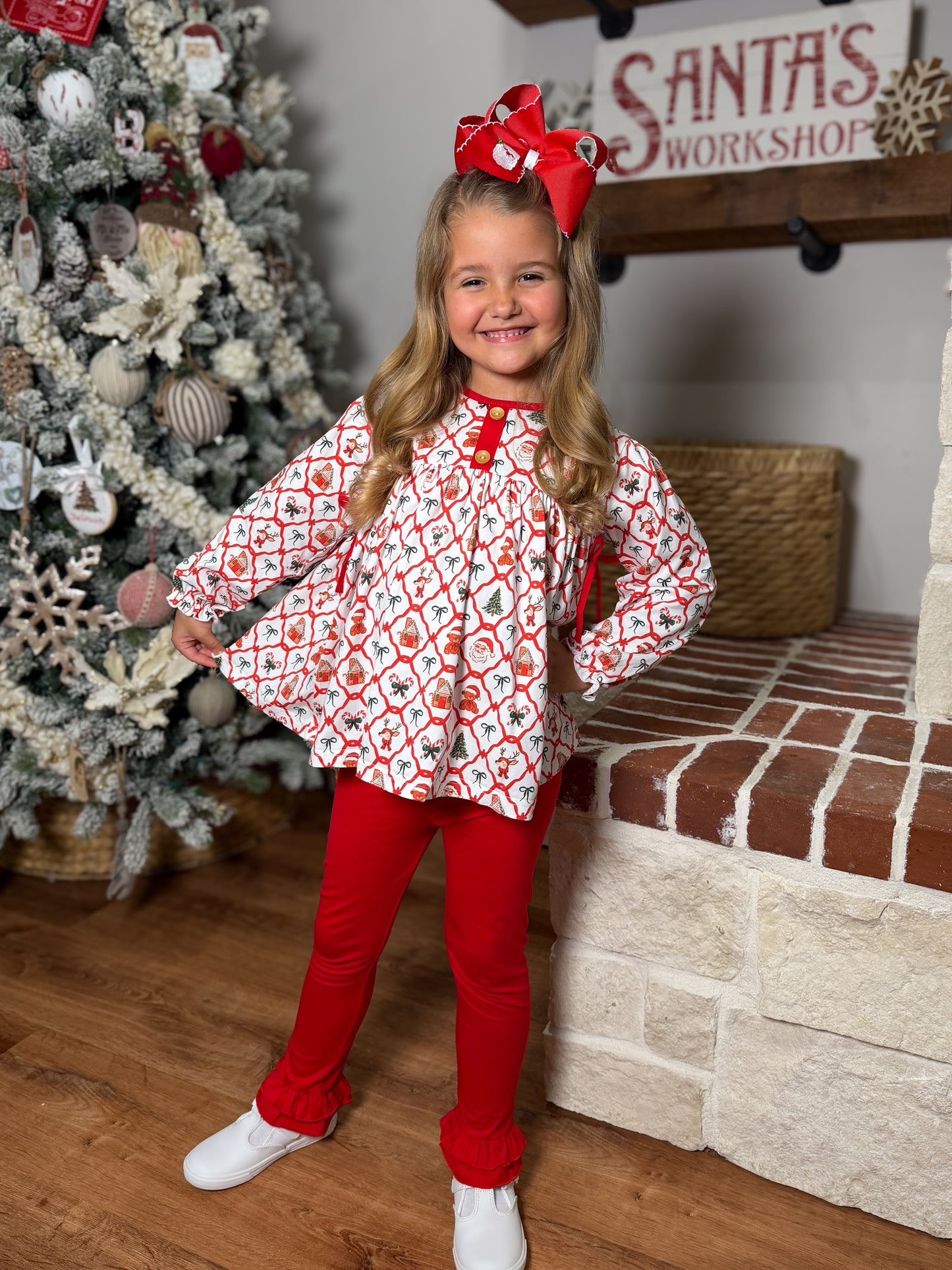 RTS - Christmas Eve Crew Girl Pant Set