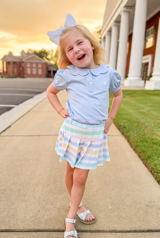 RTS - SUMMER 1 - Summer Mix/Match - Pastel Stripes Skort