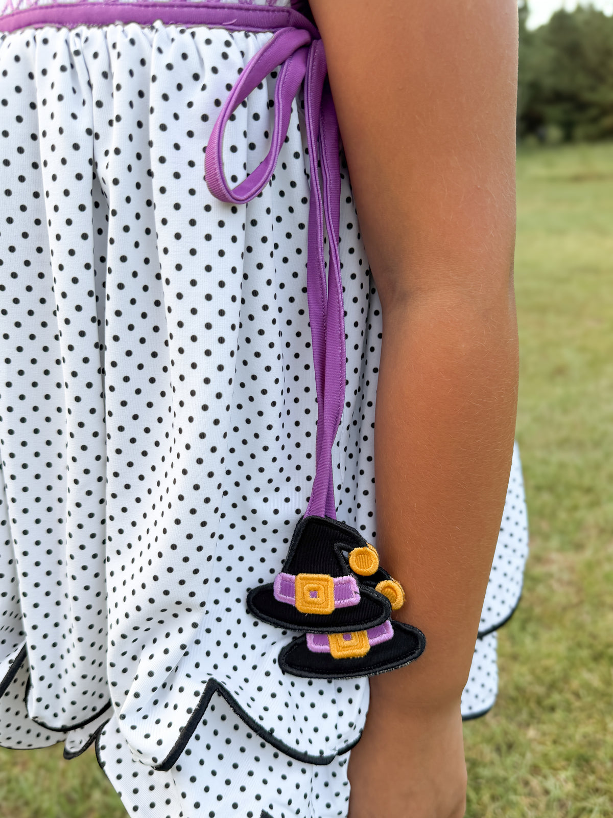 RTS - HALLOWEEN & TURKEYS - GIRLS ONLY - Geo Witch Hats Girl Shortie Set