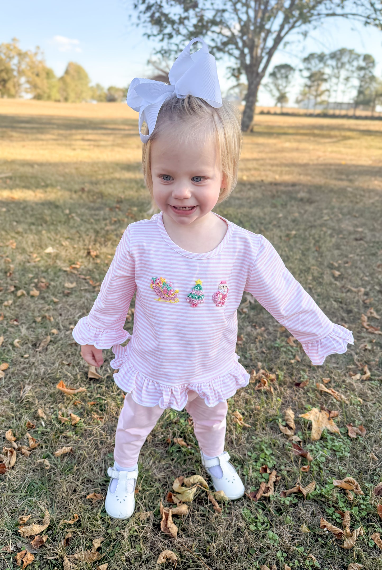 RTS - Christmas Shirt Only - Pink Christmas Girl Shirt