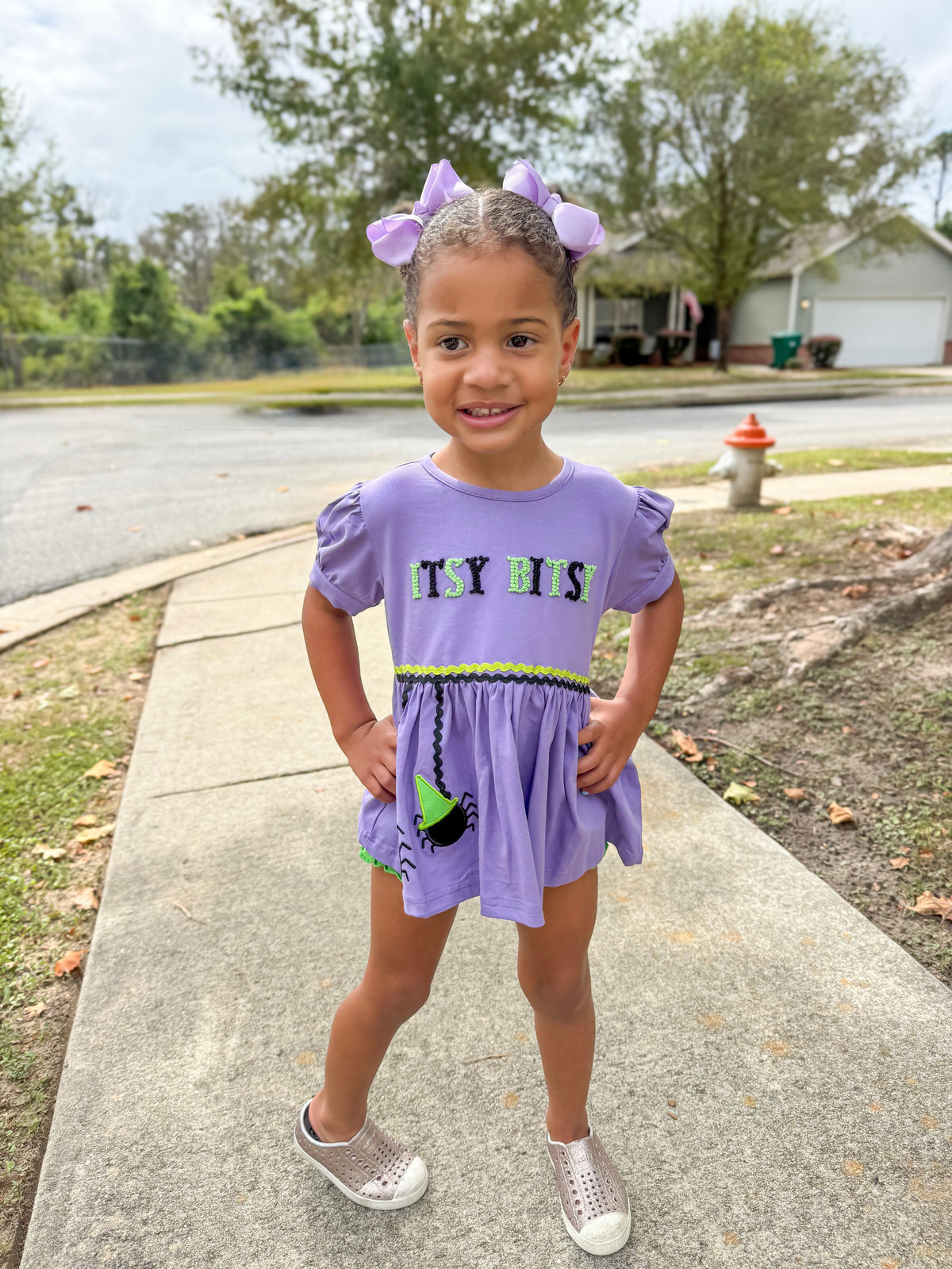 RTS - HALLOWEEN & TURKEYS - Creepy-Crawly Names Girl Diaper Set “Itsy Bitsy”