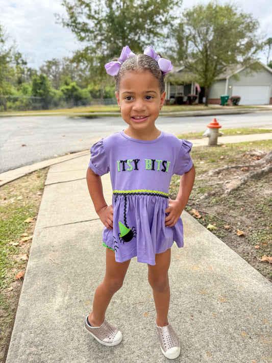RTS - HALLOWEEN & TURKEYS - Creepy-Crawly Names Girl Diaper Set “Itsy Bitsy”