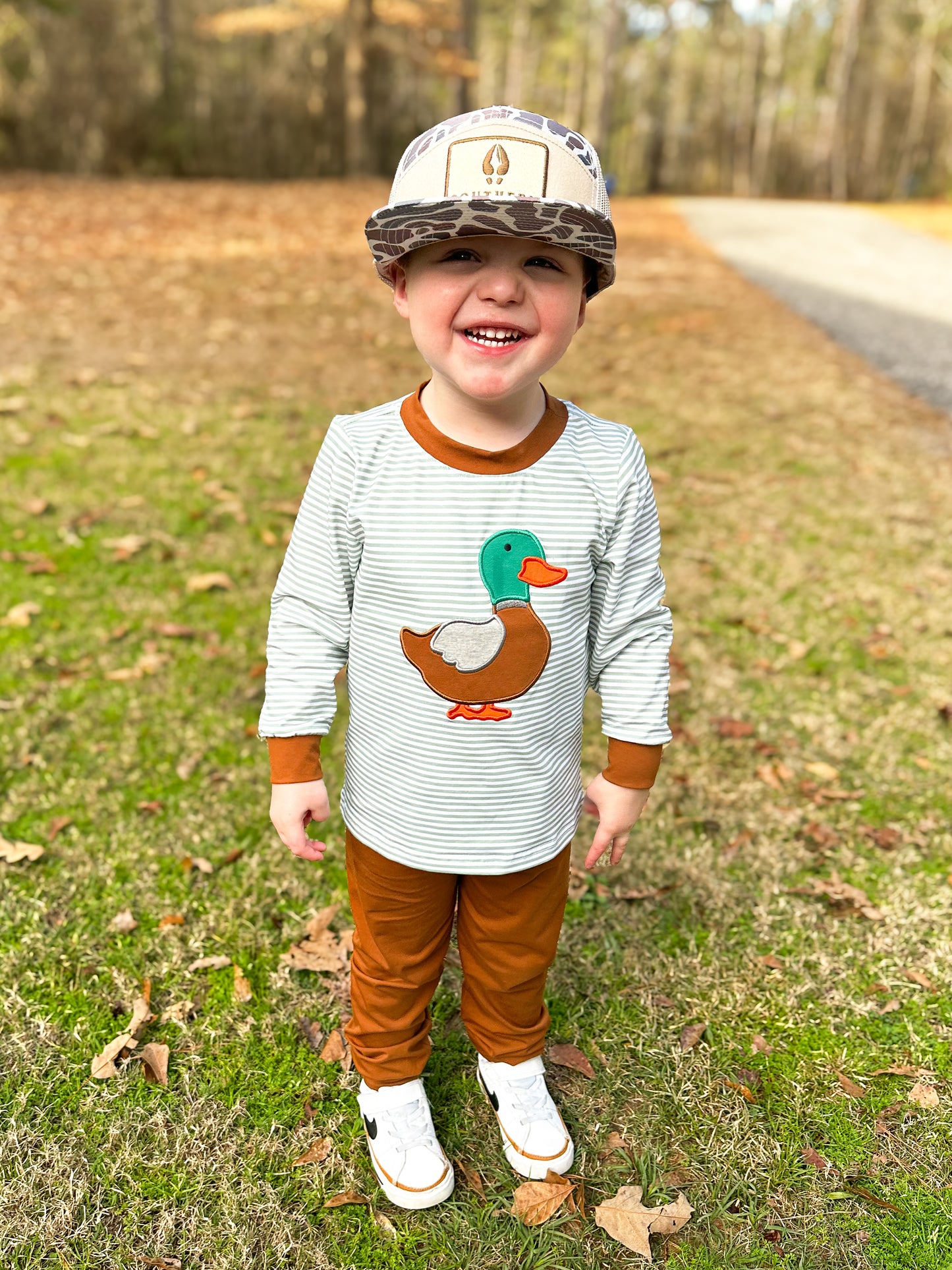 PREORDER 58: WINTER RERUNS - Applique Mallard Boy Jogger Set