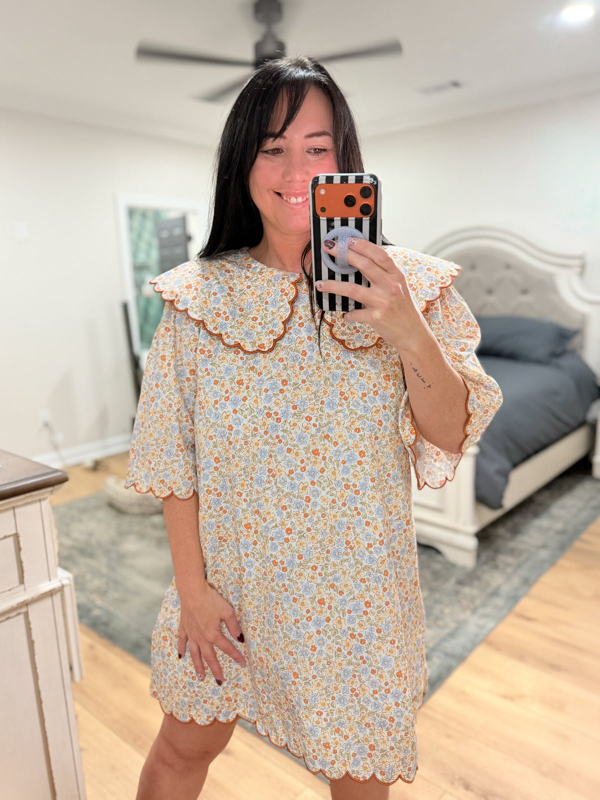 RTS - AUTUMN BASICS - Blue Bell Autumn Mom Dress