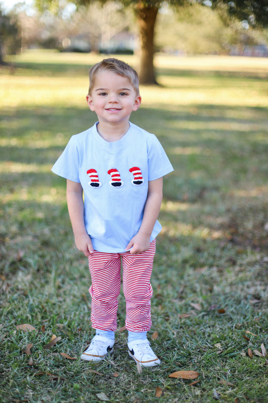 RTS - French Knot Rhyming Hat Boy Jogger Set