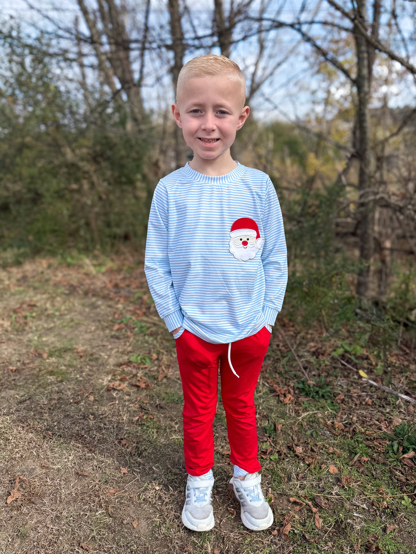 RTS - Santa Pockets Boy Jogger Set