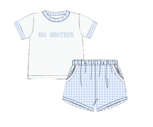 PREORDER 45: RERUNS - French Knot Sibling Sets Boy Shortie Set