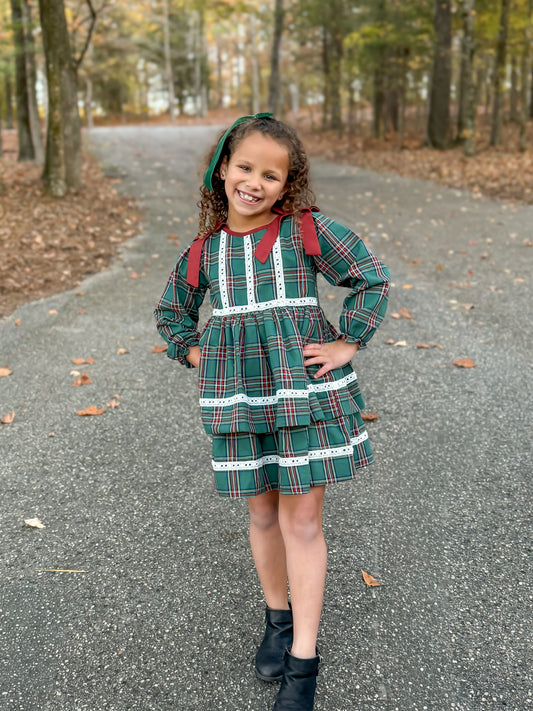 RTS - Hallmark Plaid Girl Dress