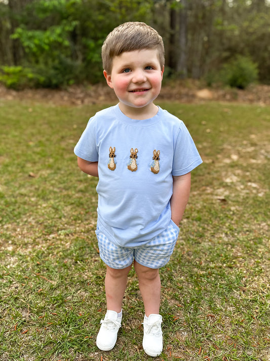 RTS - French Knot Peter Rabbit Boy Shortie Set