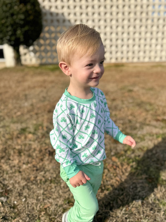 RTS - Grand Millennial Shamrocks Boy Pullover