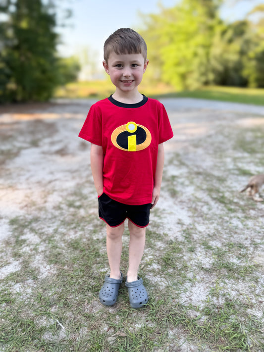 RTS - Character Knits - Mr. Incredible Boy Shortie Set