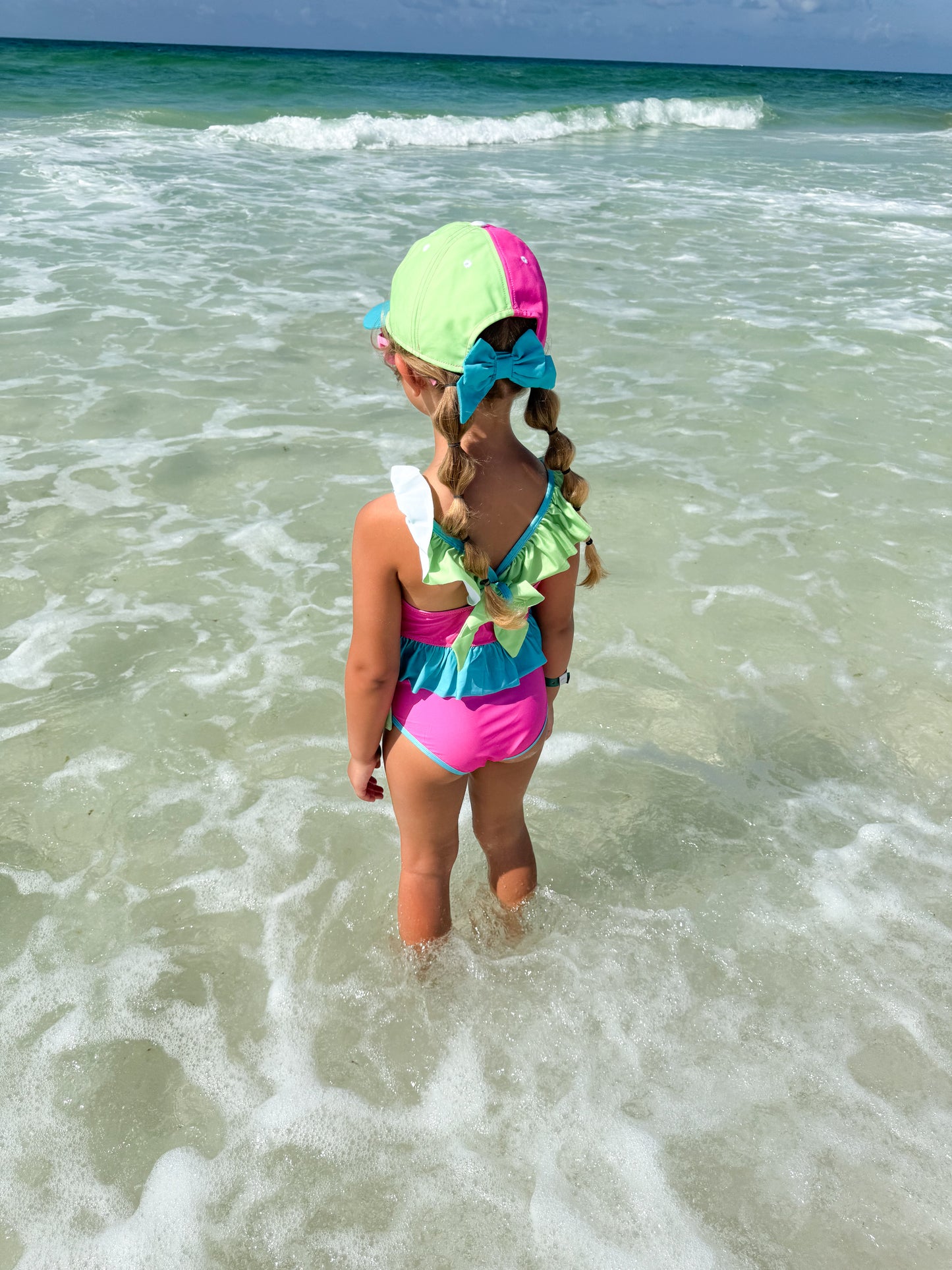 RTS - SPRING 2 - Neon Color Block Girl Hat “NO MONOGRAM”