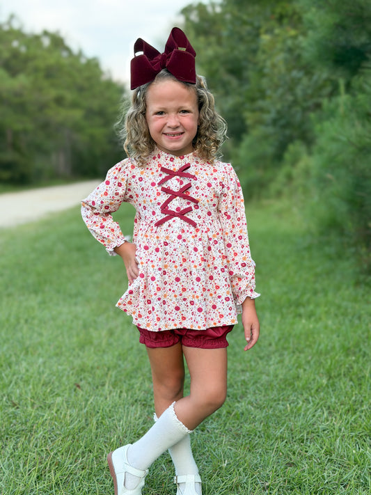 RTS - AUTUMN BASICS - Juliana’s Fall Floral Girl Diaper Set
