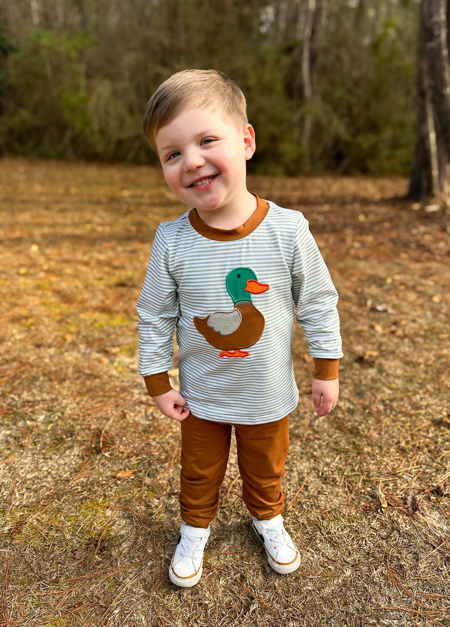 PREORDER 58: WINTER RERUNS - Applique Mallard Boy Jogger Set