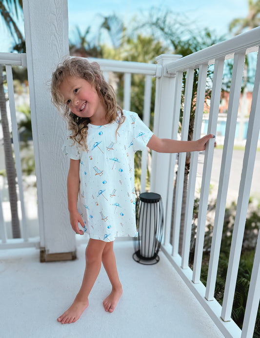 RTS - Beach Days Swimwear Girl Dress
