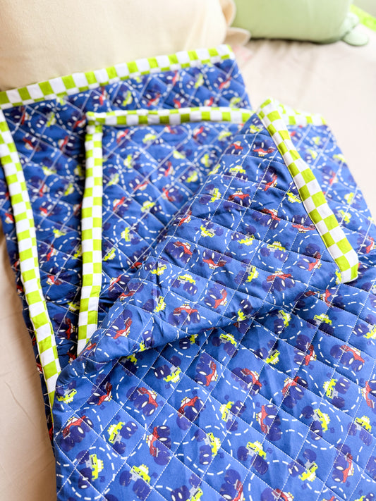RTS - SUMMER PT 2 - Retro Monster Trucks Boy Blanket