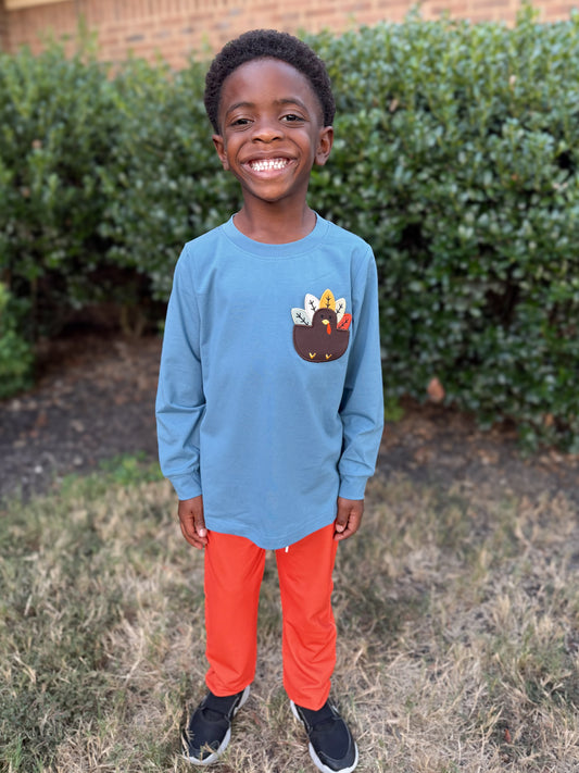 RTS - HALLOWEEN & TURKEYS - Turkey Pockets Boy Jogger Set