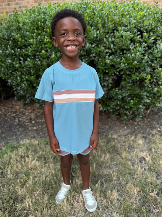 RTS - AUTUMN BASICS - Timeless Teal Boy Shortie Set