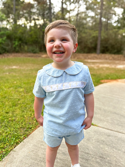 RTS - Ribbons of Grace Boy Shortie Set