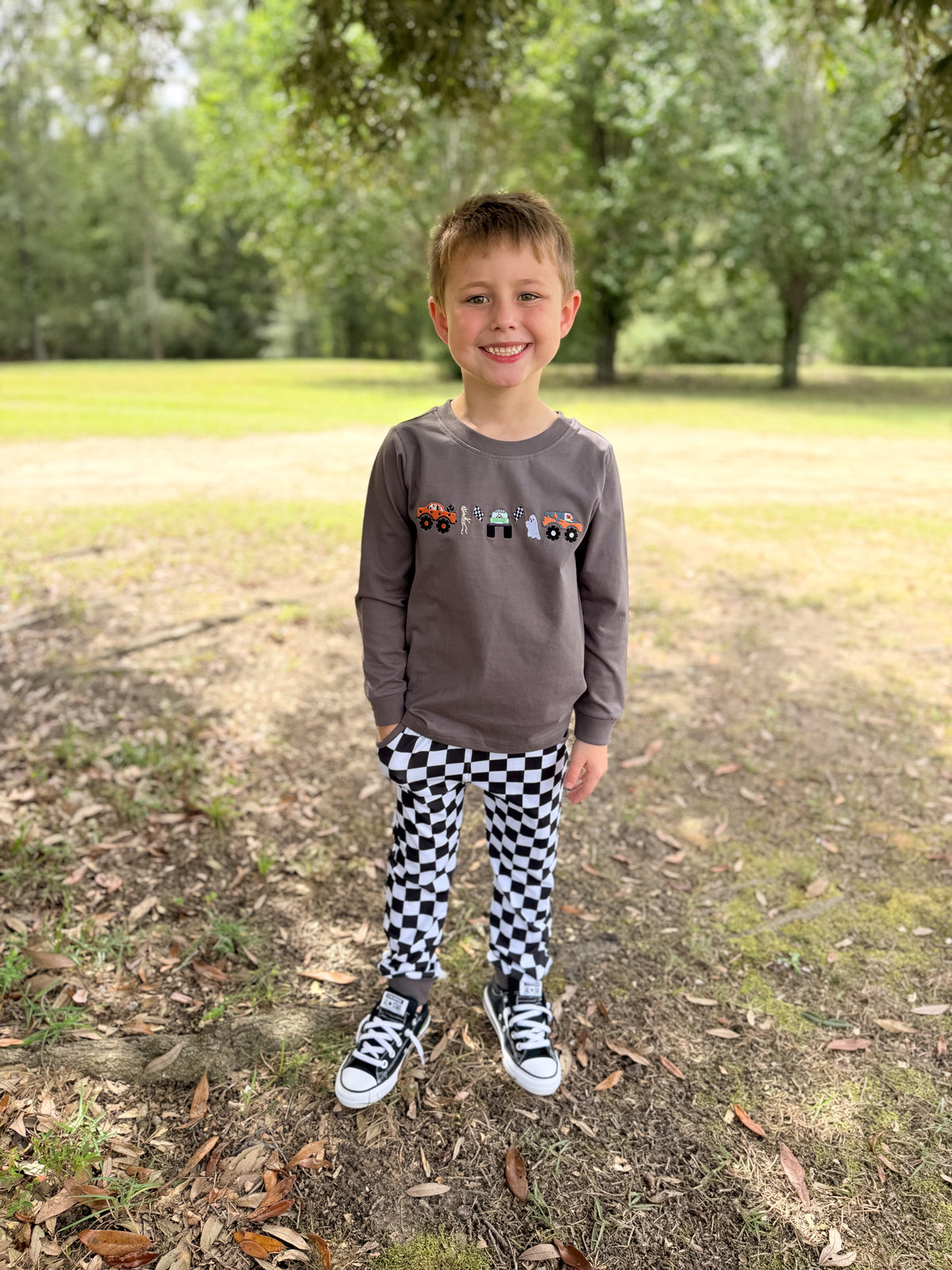 RTS - HALLOWEEN & TURKEYS - BOYS ONLY - Spooky Raceway Boy Jogger Set