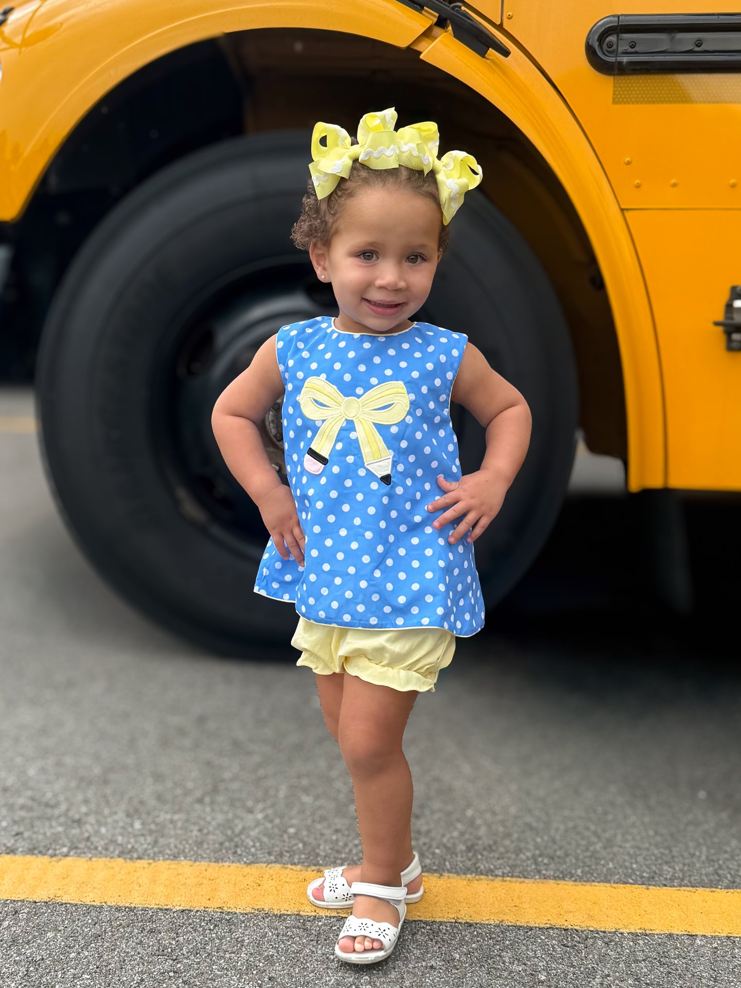 RTS - SUMMER PT 2 - BTS Girls Only - Pencil Bow-ka Dot Girl Diaper Set