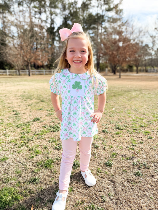 RTS - Grand Millennial Shamrocks Girl Pant Set