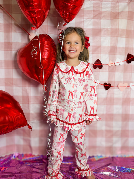 RTS - Tied With Love Girl 2PC Loungewear