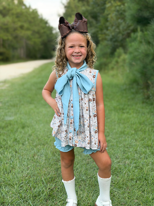 RTS - AUTUMN BASICS - Timeless Teal Girl Diaper Set