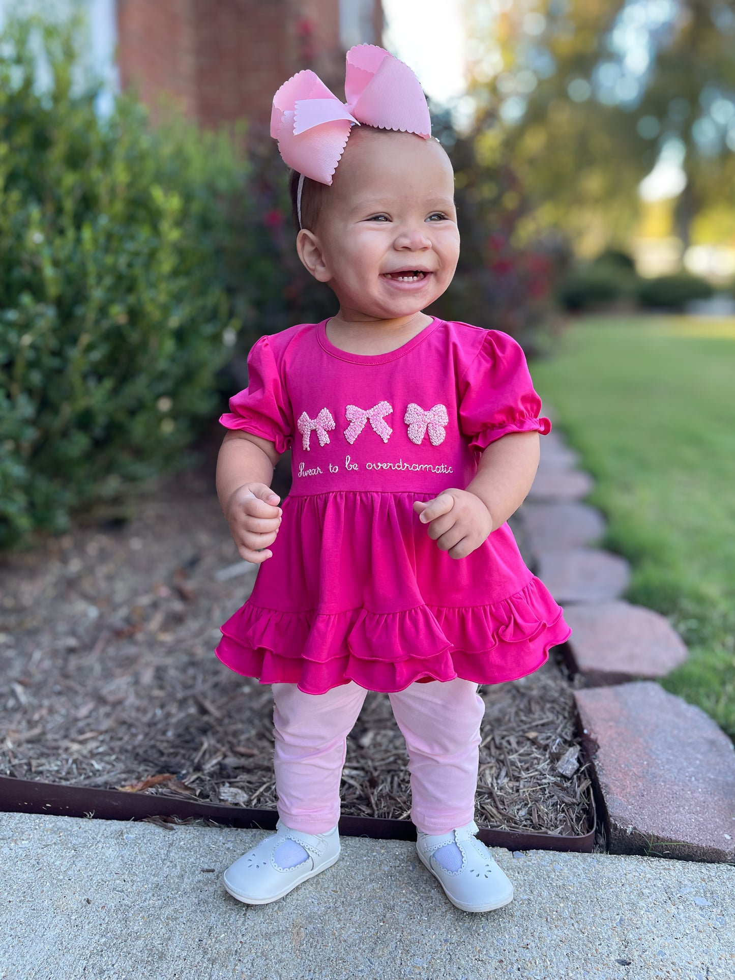 EXTRAS PRESALE - French Knot Bows Girl Pant Set