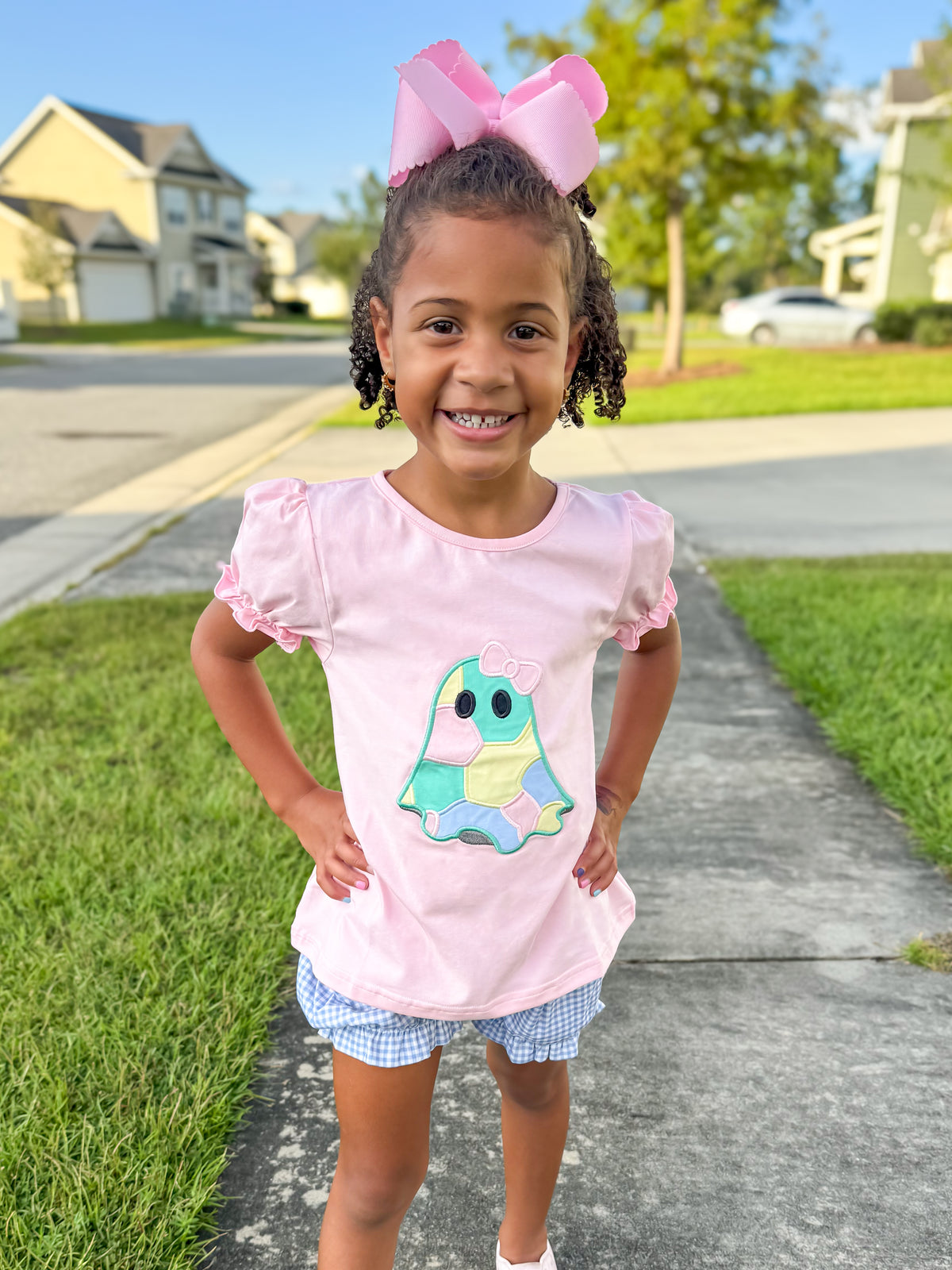 RTS - PUMPKINS & HALLOWEEN - Pumpkins & Halloween Shirt Only - Pastel Ghost Girl Shirt