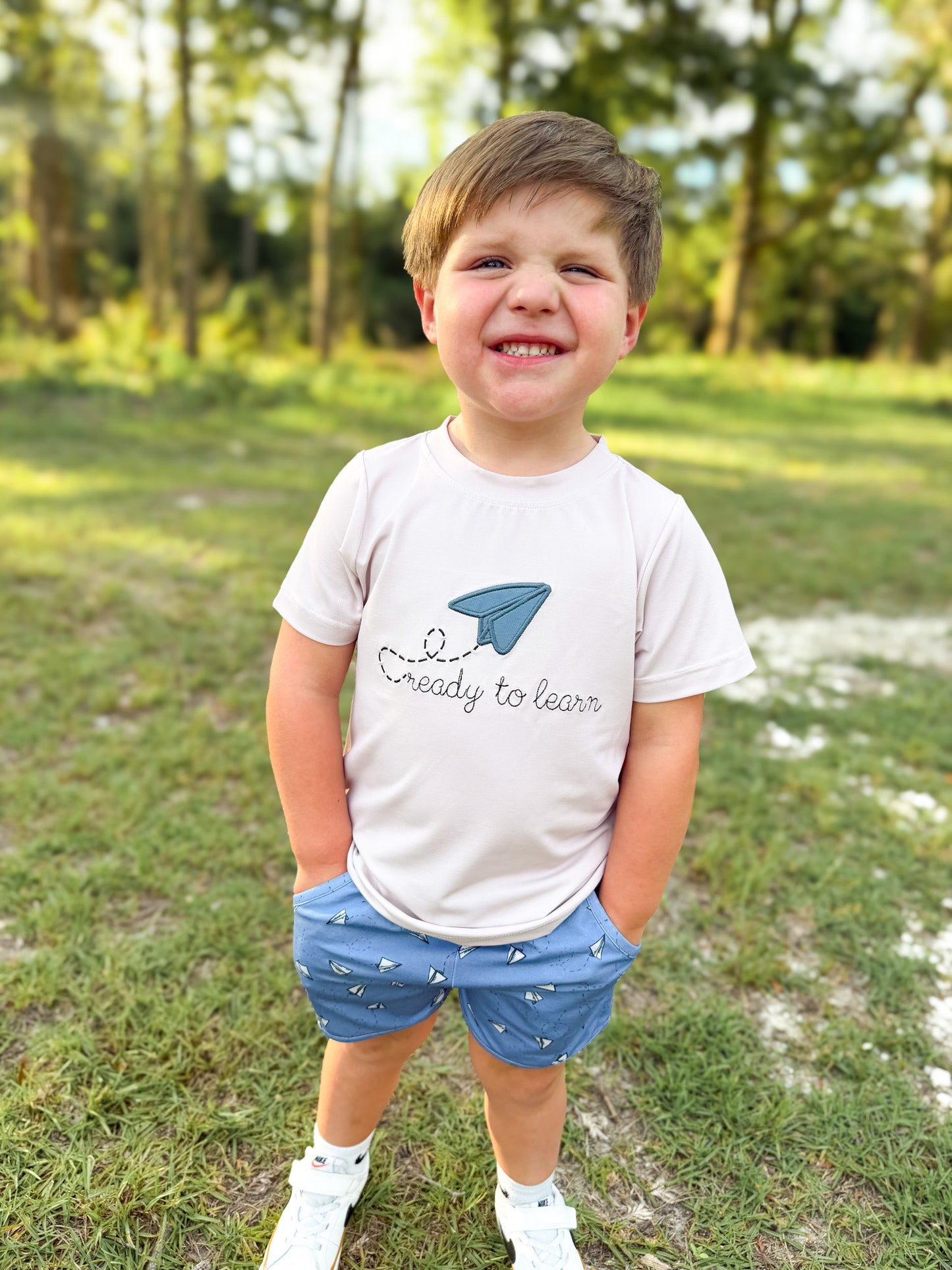 RTS - SUMMER PT 2 - BTS Boys Only - Titus’ Paper Planes Boy Shortie Set