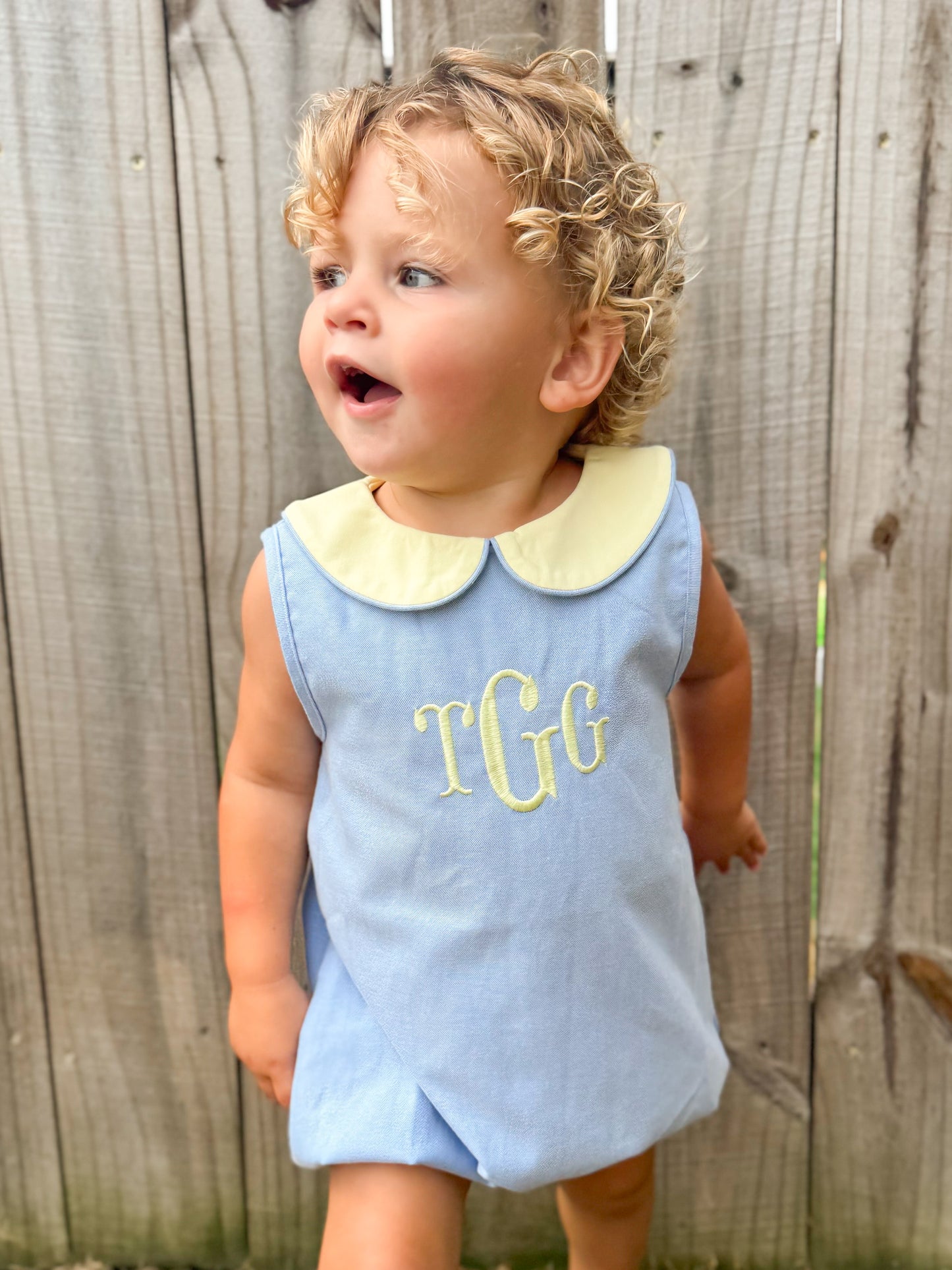 RTS - Elisabeth Floral Boy Bubble - NO MONOGRAM
