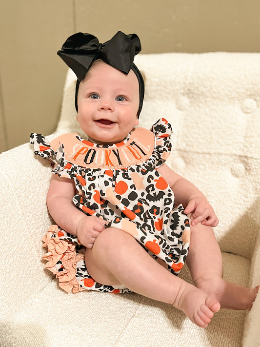 RTS - HALLOWEEN & TURKEYS - Spooky Cheetah Girl Bubble - “SPOOKY GIRL”
